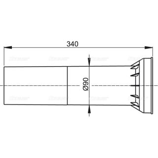 Удлинительная часть для стока воды к унитазу AlcaPlast для людей с ограниченной физической активностью M148